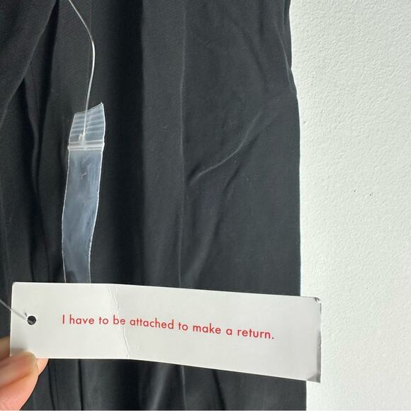 New ModCloth Boho Romance Tie Neck Blouse Top Whimsigoth Black Long Sleeves L - Picture 6 of 11